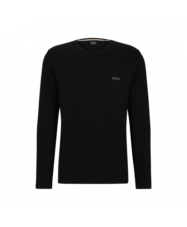 BOSS langærmet t-shirt i sort til herre billede 1