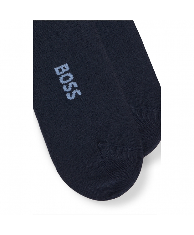 BOSS 2pak bambus ankelstrømper i navy til herre - OUTLET billede 2