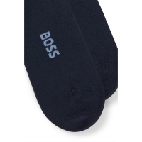 BOSS 2pak bambus ankelstrømper i navy til herre - OUTLET