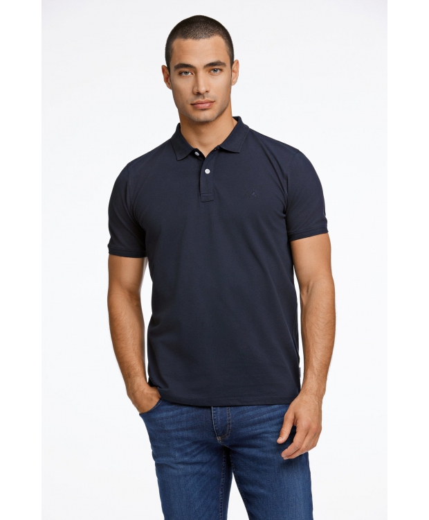 Lindbergh kortærmet Polo i navy til herre billede 1