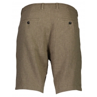 Lindbergh Linned Shorts i armygrøn til herre