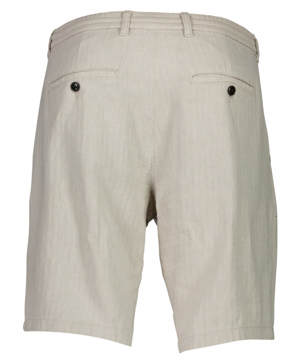 Lindbergh Linned Shorts i stone til herre billede 3