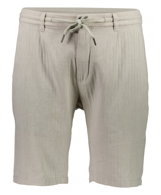 Lindbergh Linned Shorts i stone til herre billede 2