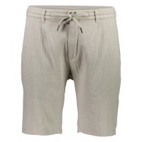 Lindbergh Linned Shorts i stone til herre
