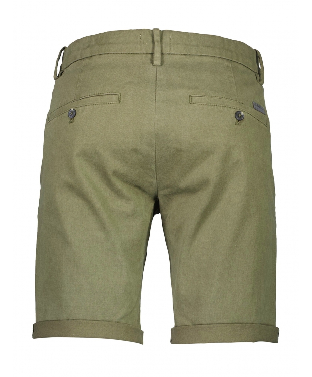 Lindbergh Superflex Chino Shorts i armygrøn til herre billede 3