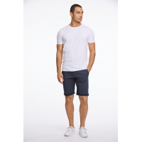 Lindbergh Superflex Chino Shorts i navy til herre