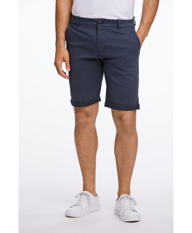 Lindbergh Superflex Chino Shorts i navy til herre billede 1