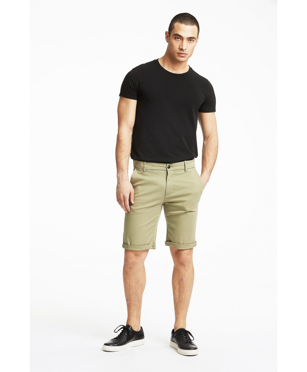 Lindbergh Superflex Chino Shorts i lys armygrøn til herre - OUTLET billede 4