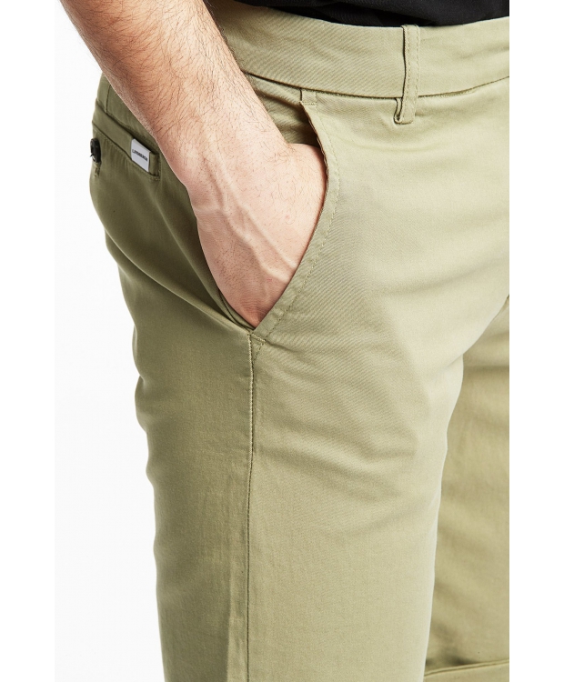 Lindbergh Superflex Chino Shorts i lys armygrøn til herre - OUTLET billede 6