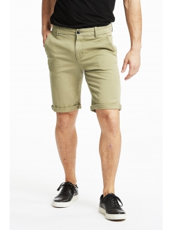 Lindbergh Superflex Chino Shorts i lys armygrøn til herre - OUTLET