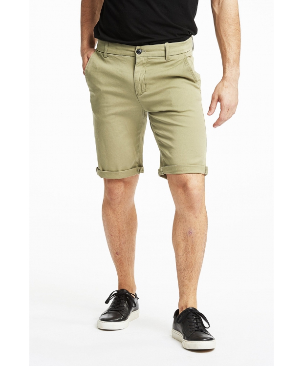 Lindbergh Superflex Chino Shorts i lys armygrøn til herre - OUTLET billede 1