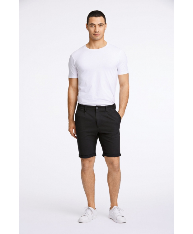 Lindbergh Plisserede shorts i sort til herre – Outlet billede 4