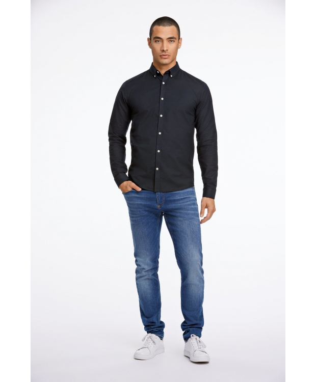 Lindbergh Oxford Superflex Skjorte i sort til herre billede 4