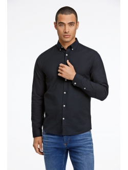 Lindbergh Oxford Superflex Skjorte i sort til herre