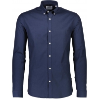 Lindbergh Oxford Superflex Skjorte i navy til herre