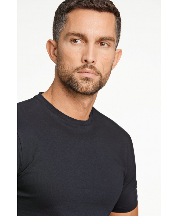 Lindbergh O-Neck T-Shirt i sort til herre billede 5