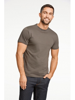 Lindbergh O-Neck T-Shirt i armygrøn til herre