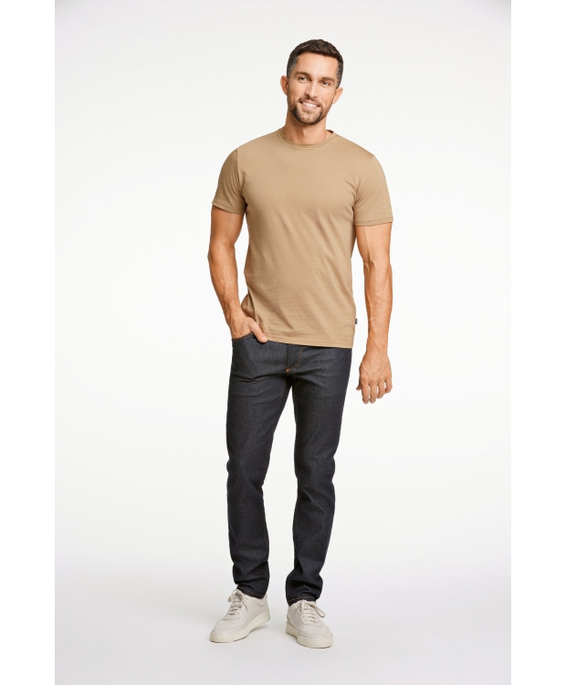 Lindbergh O-Neck T-Shirt i sandfarve til herre billede 4