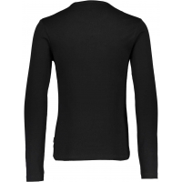 Lindbergh Basic O-Neck Langærmet trøje i sort til herre