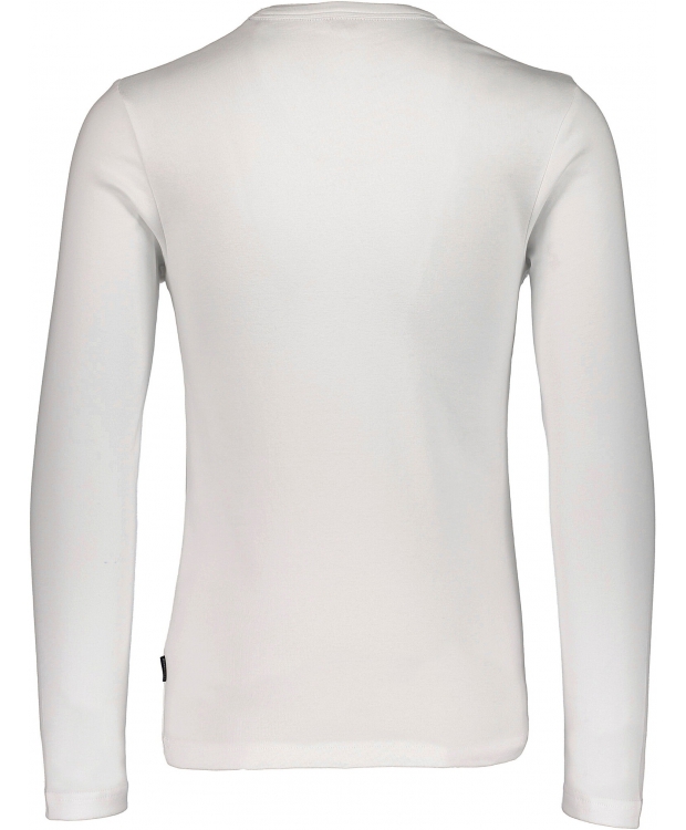 Lindbergh Basic O-Neck Langærmet trøje i hvid til herre billede 3