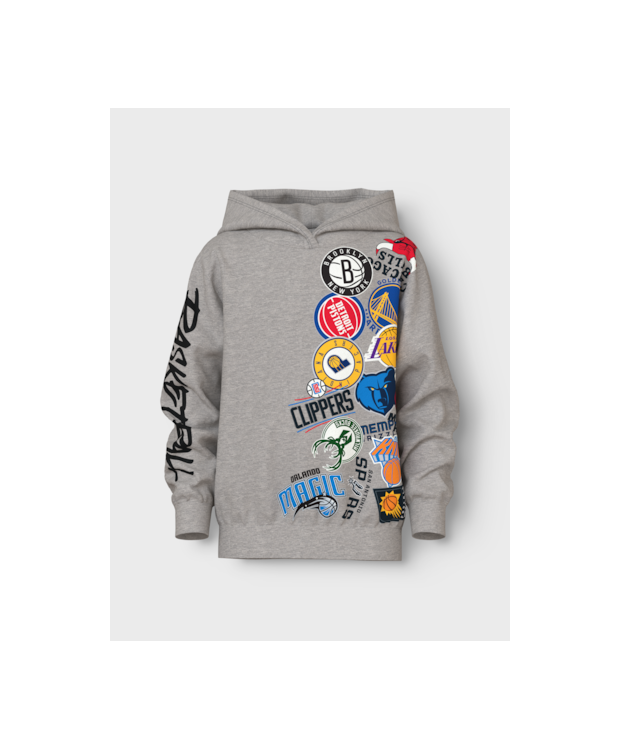 Name It NBA Hoodie i grå til drenge billede 2