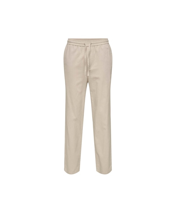 ONLY & SONS Hørbukser Loose Fit i beige til herre billede 2