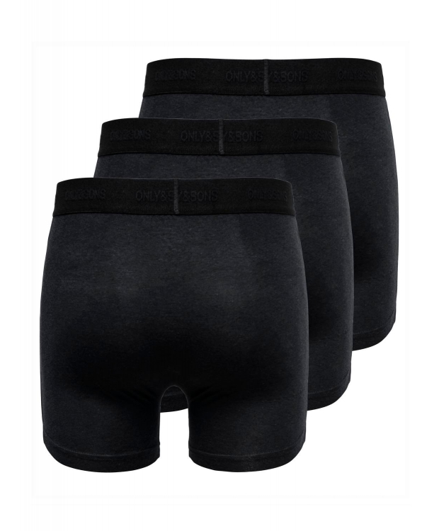 ONLY & SONS 3pak bambus underbukser i sort til herre billede 2