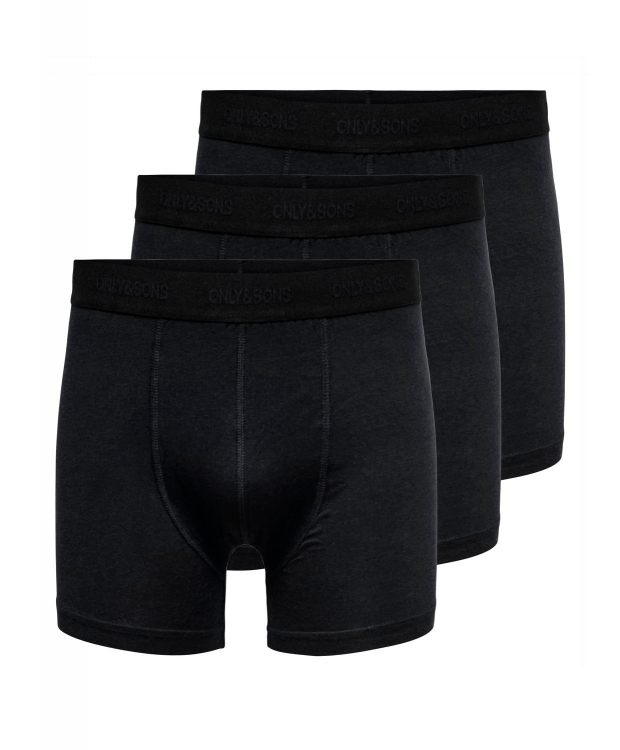 ONLY & SONS 3pak bambus underbukser i sort til herre billede 1