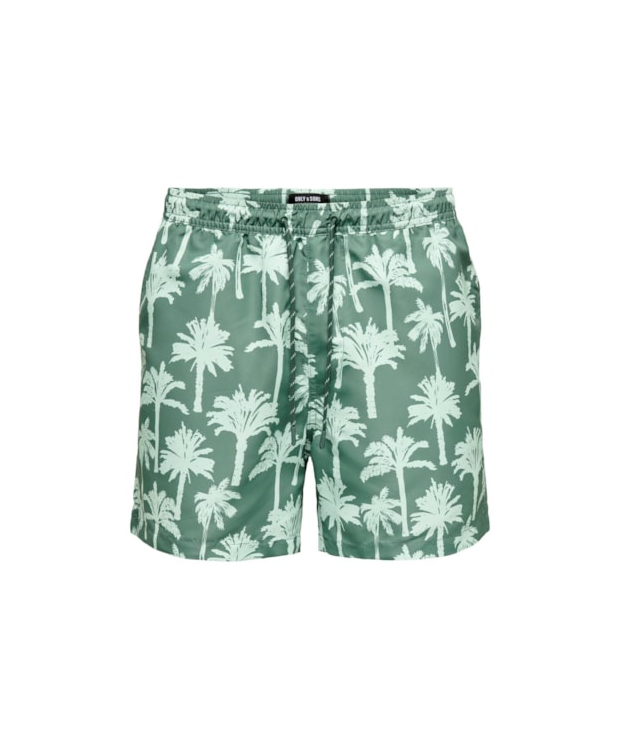 ONLY & SONS Badeshorts i dark forrest til herre billede 1