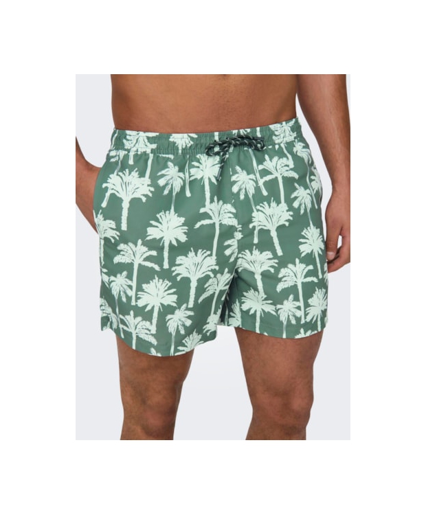 ONLY & SONS Badeshorts i dark forrest til herre billede 5