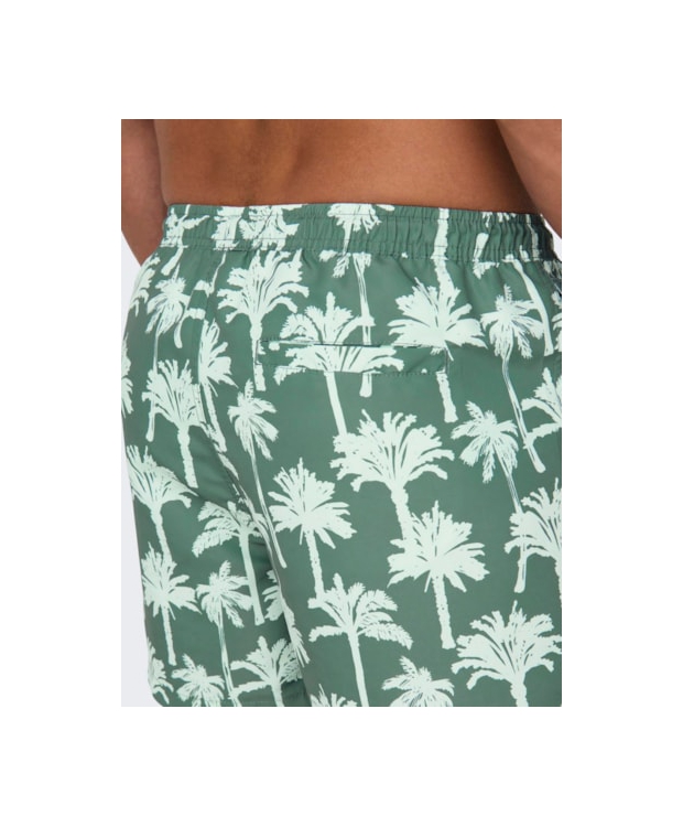 ONLY & SONS Badeshorts i dark forrest til herre billede 6