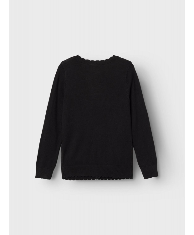 Name It strikcardigan i sort til piger billede 2
