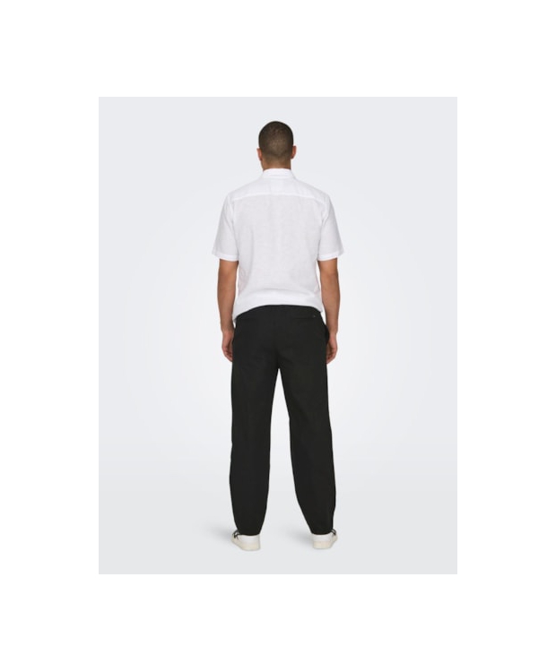 ONLY & SONS Hørbukser Loose Fit i sort til herre billede 5
