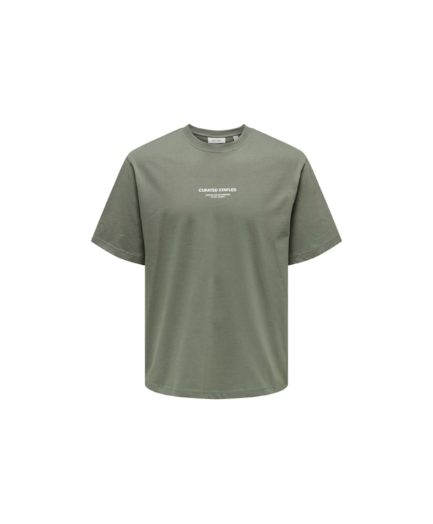 ONLY & SONS O-neck T-Shirt i Castor Gray til herre billede 1