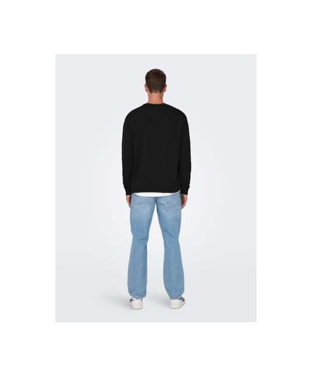 ONLY & SONS Crew Neck Sweatshirt i sort til herre billede 4