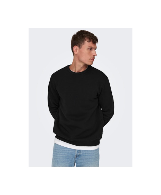 ONLY & SONS Crew Neck Sweatshirt i sort til herre billede 6