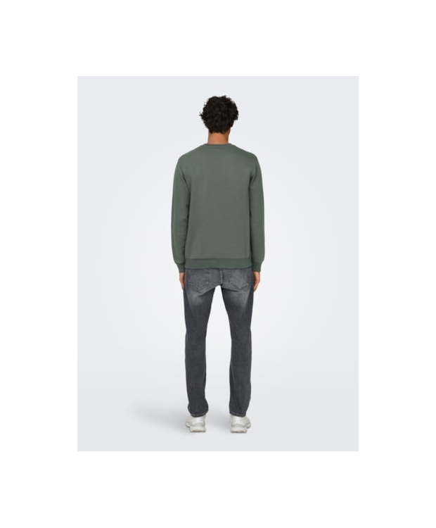 ONLY & SONS Crew Neck Sweatshirt i Castor Gray til herre billede 4