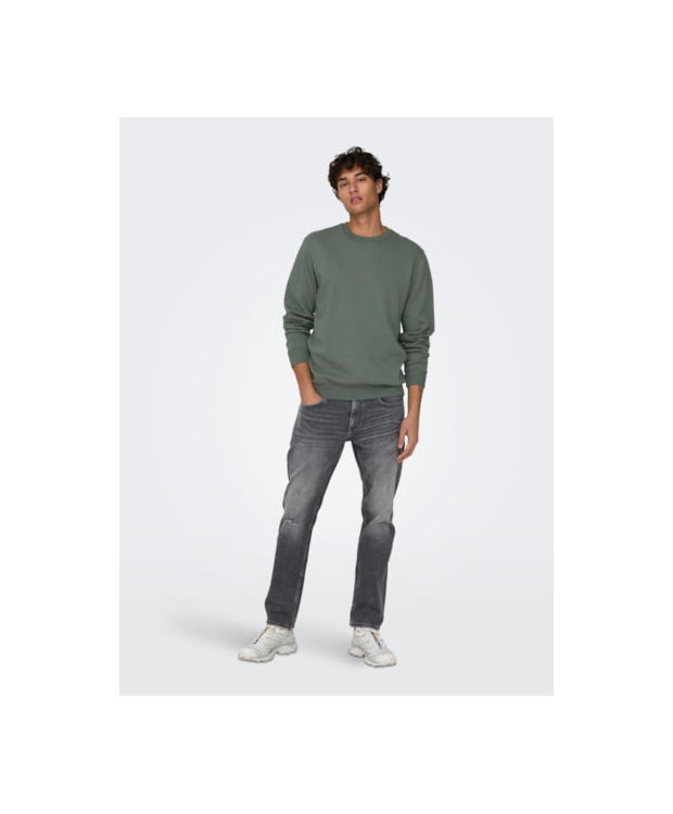 ONLY & SONS Crew Neck Sweatshirt i Castor Gray til herre billede 5