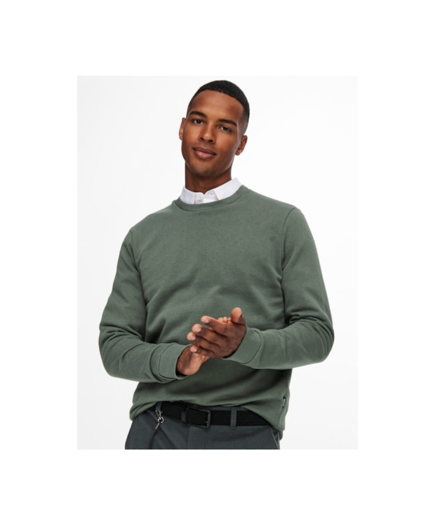 ONLY & SONS Crew Neck Sweatshirt i Castor Gray til herre billede 7