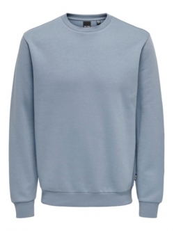 ONLY & SONS Crew Neck Sweatshirt i Flint Stone til herre