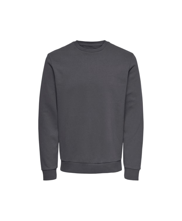 ONLY & SONS Crew Neck Sweatshirt i Grey Pinstripe til herre billede 1