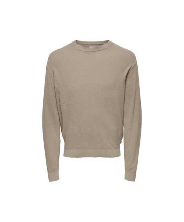 ONLY & SONS Striktrøje i beige til herre billede 1