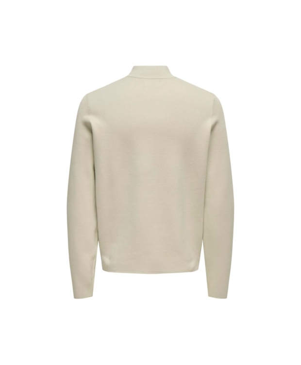 ONLY & SONS half zip i beige til herre billede 3