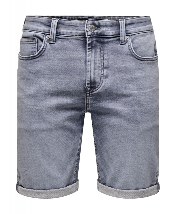 ONLY & SONS denimshorts i grå til herre billede 1