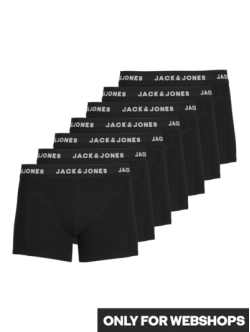Jack & Jones 7pak boksershorts i sort til herre