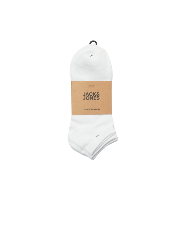Jack & Jones 3pak ankelsokker i bambus hvid til herre billede 2