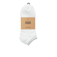 Jack & Jones 3pak ankelsokker i bambus hvid til herre