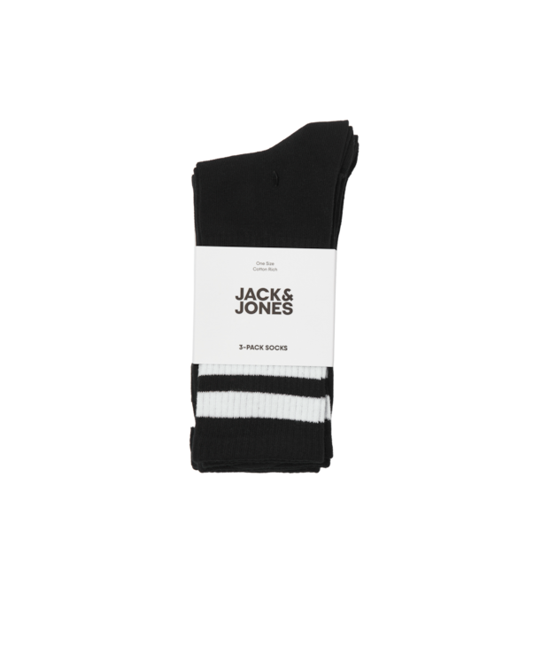 Jack & Jones 3pak tennissokker i sort til herre billede 2