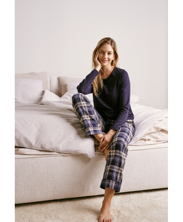 JBS Of Denmark flannel ternet pyjamasbukser i multifarvet til kvinder billede 6