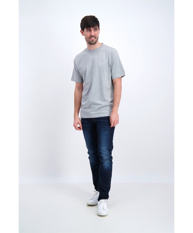 Bison t-shirt i mel-grå med rund hals til herre | Regular fit | billede 3
